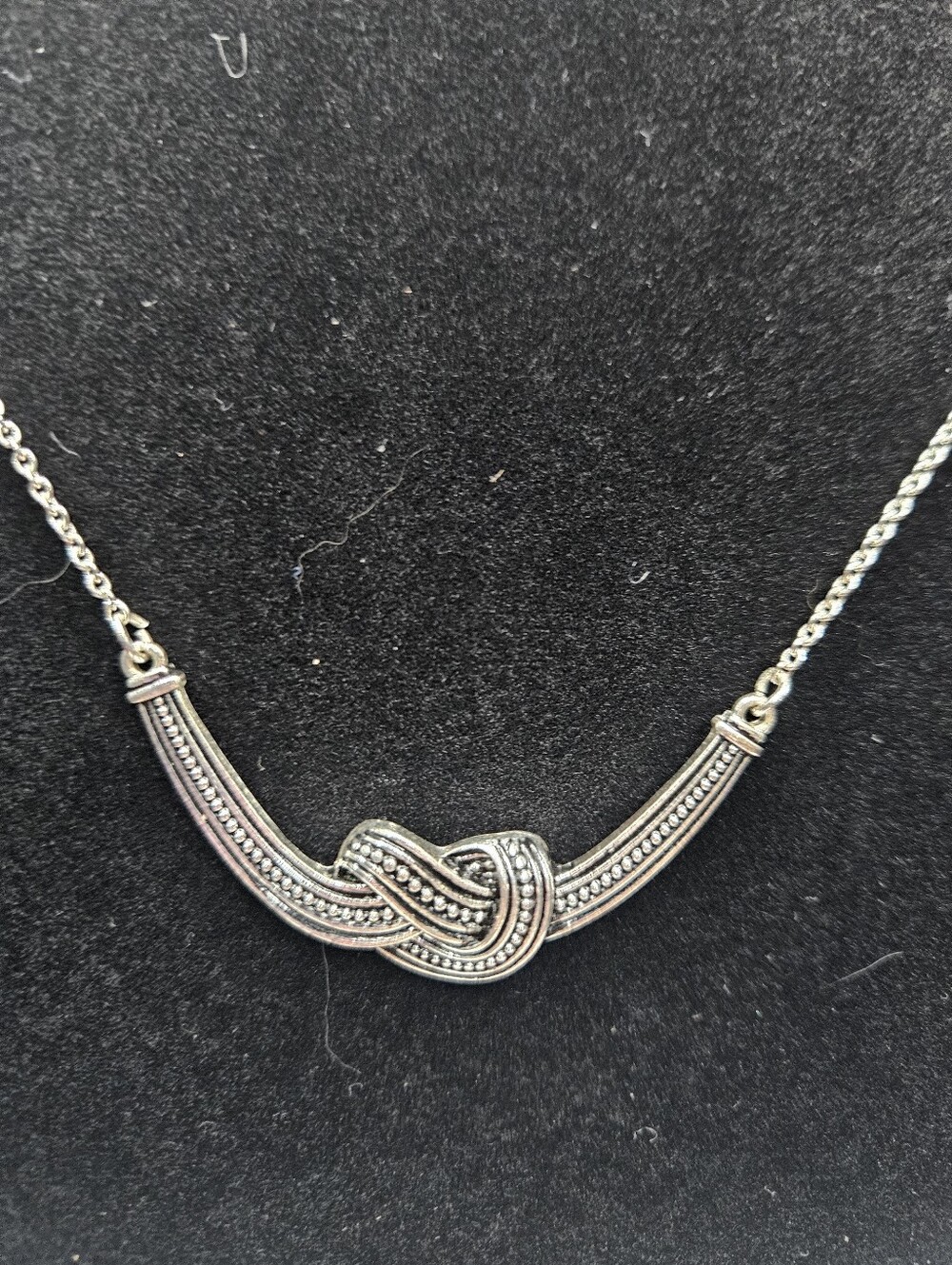 Silver Knot Pendant Necklace - Women Jewelry